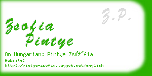 zsofia pintye business card